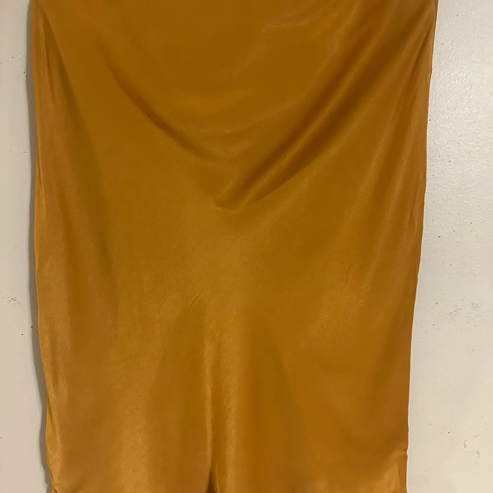 Anthropologie Mustard Midi Skirt